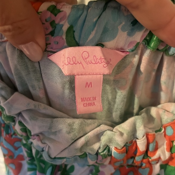 Lilly Pulitzer Strapless Multicolor Floral Dress women’s size Medium - Picture 3 of 7